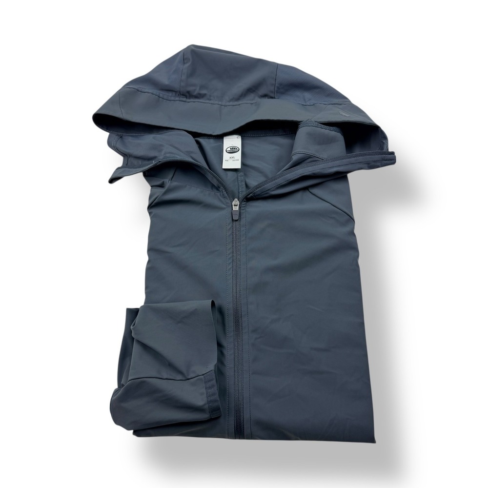 Beneunder Men's XXL‎ Gray Lightweight Hooded Full Zip Active Jacket